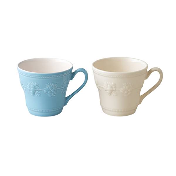 WEDGWOOD（ウェッジウッド） フェスティビティ アイボリー・ブルー マグ ペア