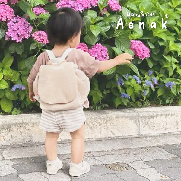 【Aenak】ベビーリュック（パイル ベージュ）