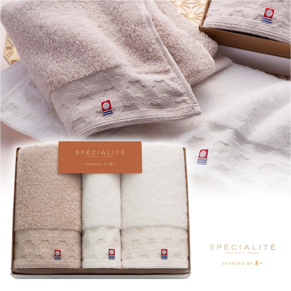 寿々スペシャリテ　日本製　愛媛今治　フェイスタオル2P・ハンドタオル1P