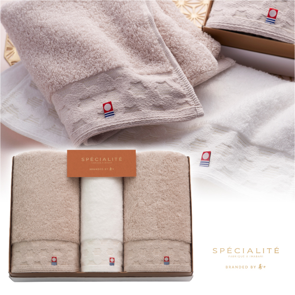 寿々スペシャリテ　日本製　愛媛今治　バスタオル2P・フェイスタオル1P