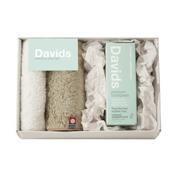 Davids〈ペパーミント〉 歯磨き粉とタオルハンカチ1P・ハーフハンカチ1P
