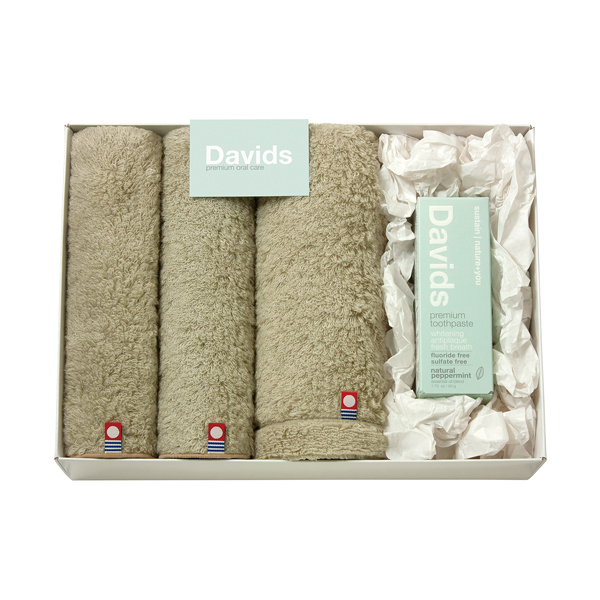 Davids〈ペパーミント〉 歯磨き粉とフェイスタオル1P・タオルハンカチ2P
