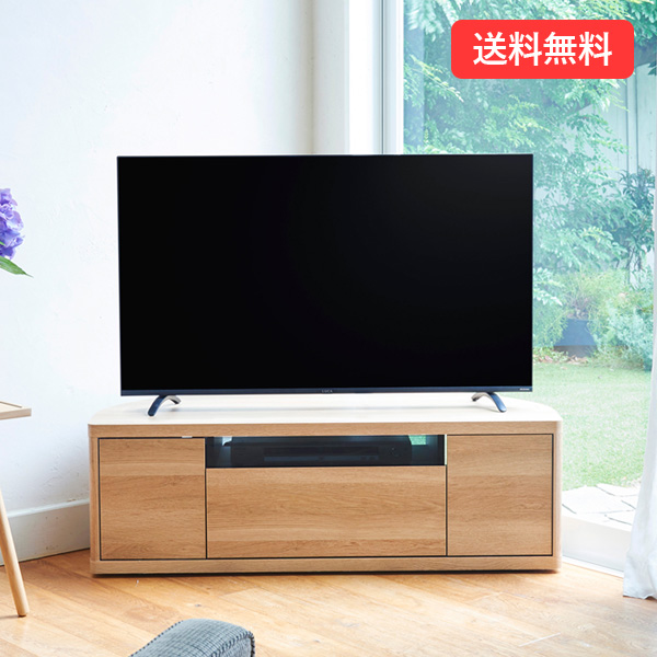 【送料無料】角度自由自在 コーナーテレビ台 ナチュラル 幅110cm